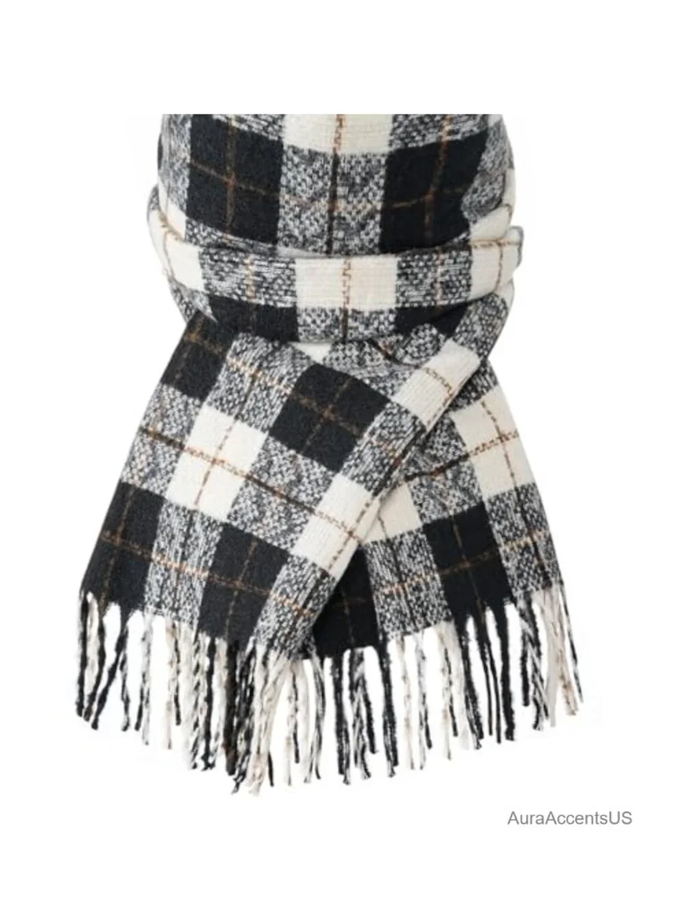 Women's Oversized Plaid Scarf Shawl Wrap Cashmere Feel Winter